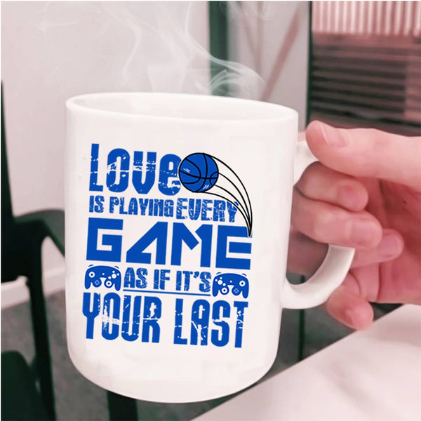 Funny Gift For Gamers Coffee Mug, Love Is Playing Every Game Cup