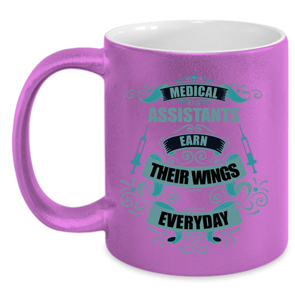 Medical Coffee Mug, Medical Assistants Earn Their Wings Accent Mug