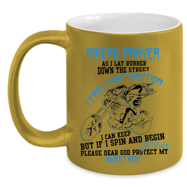 Awesome Gift For Bikers Coffee Mug, Bikers Prayer Accent Mug