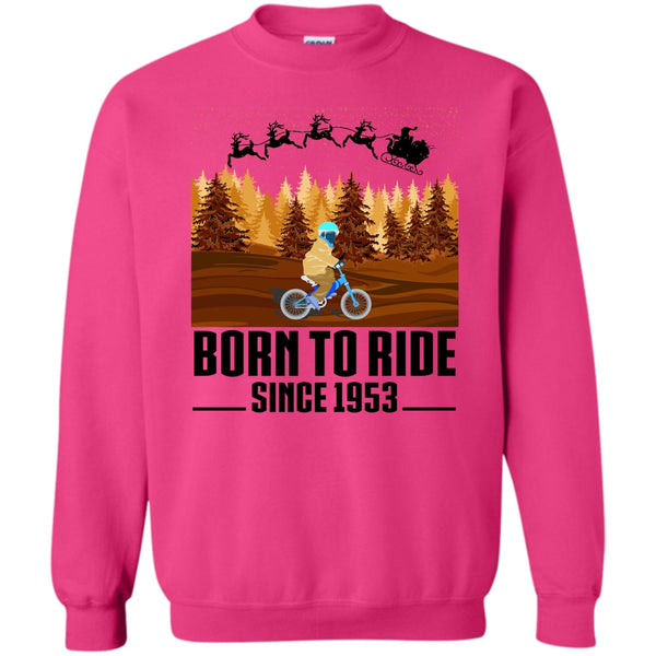 Biker Merry Christmas T Shirt, Born To Ride Since 1953 Sweatshirt