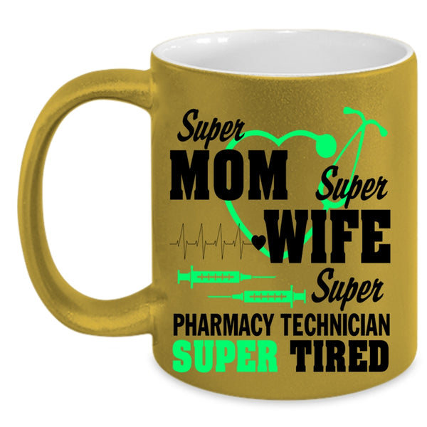 Pharmacy Technician Coffee Mug, Mom Wife Accent Mug