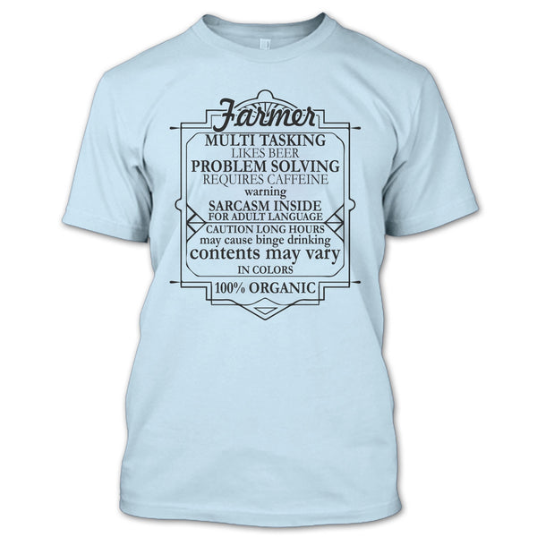 Farmer Multi Tasking T Shirt, Coolest Farmer T Shirt