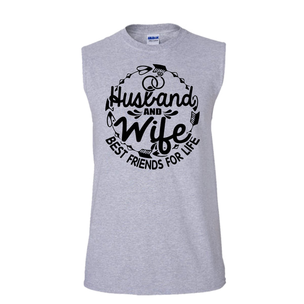 Husband And Wife T Shirt, Awesome Husband T Shirt, Awesome t-shirts (Men's Cotton Sleeveless)