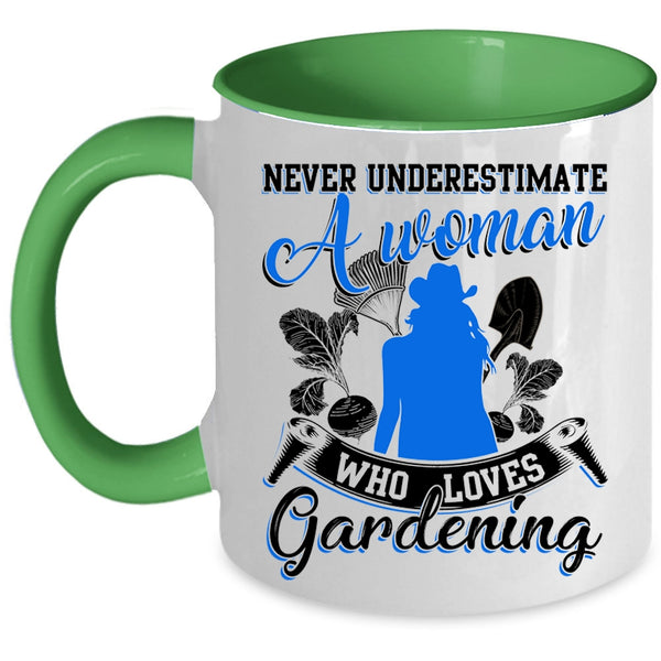 Cool Woman Coffee Mug, A Woman Loves Gardening Accent Mug