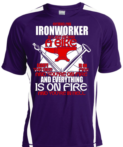 Being An Ironworker T Shirt, Like Riding A Bike T Shirt, Cool Shirt