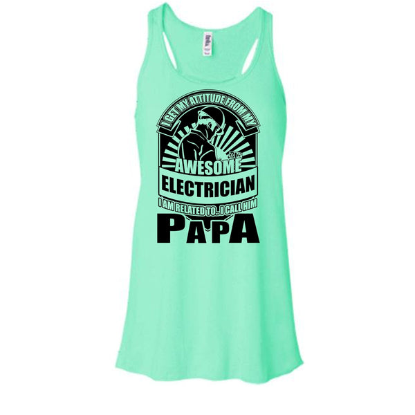 Awesome Electrician T Shirt, Coolest Electrician Papa Tank Top