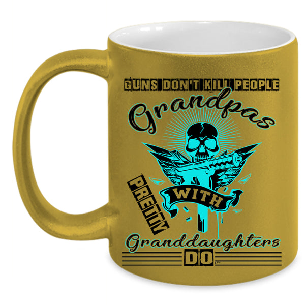 Cool Grandpas Coffee Mug, Grandpas With Pretty Granddaughters Accent Mug