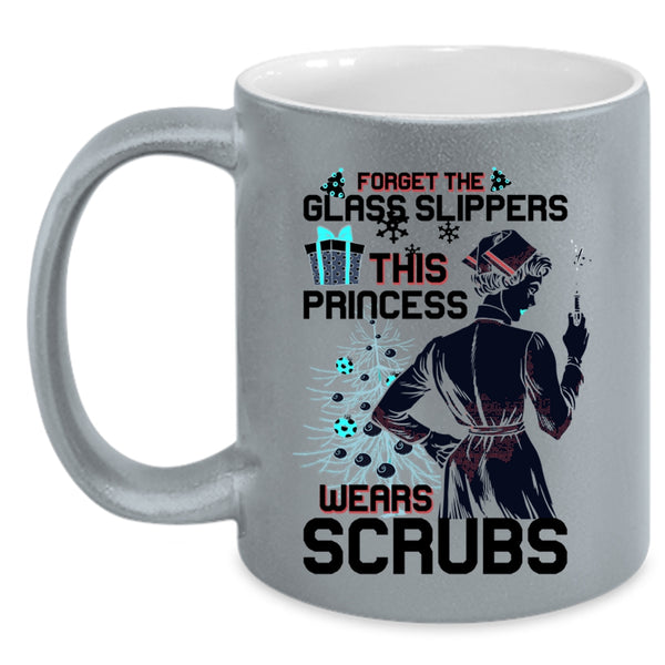 Cute Nurse Coffee Mug, This Princess Wears Scrubs Accent Mug