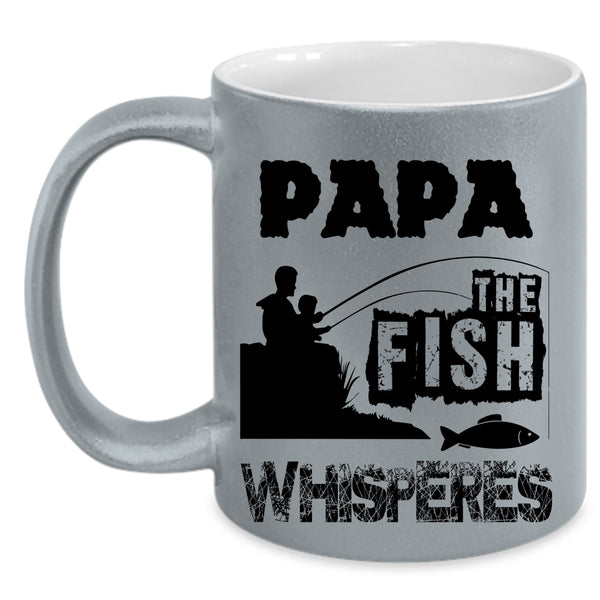 Cool Gift For Fishing Dad Coffee Mug, Papa Accent Mug