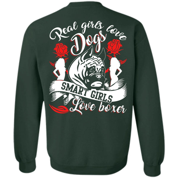Smart Girls Love Boxer T Shirt, I Love Dog Sweatshirt