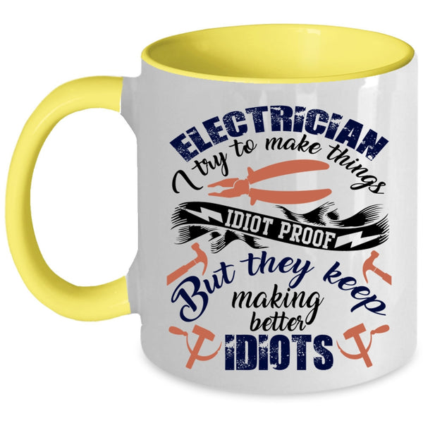 I Love Being An Electrician Coffee Mug, Electrician Accent Mug