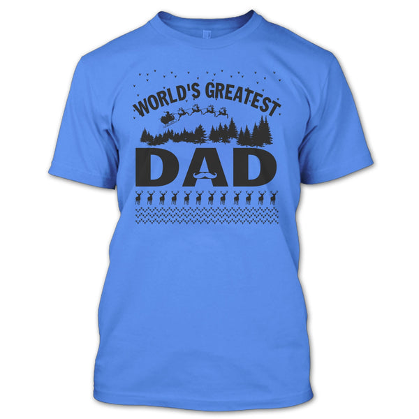 World's Greatest Dad T Shirt, Merry Christmas Gift T Shirt