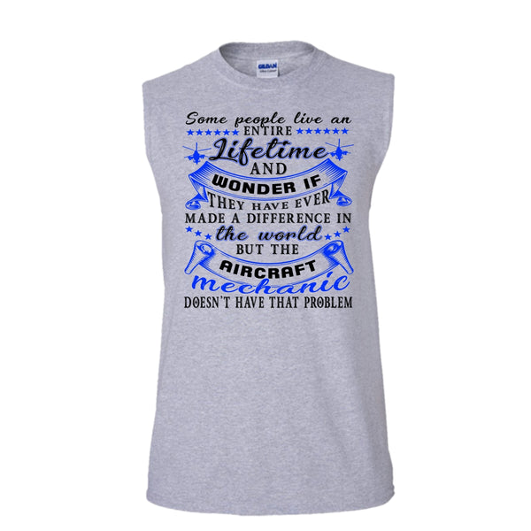The Aircraft Mechanic T Shirt, Gift For Aircraft Mechanic Tank Top (Men's Cotton Sleeveless)
