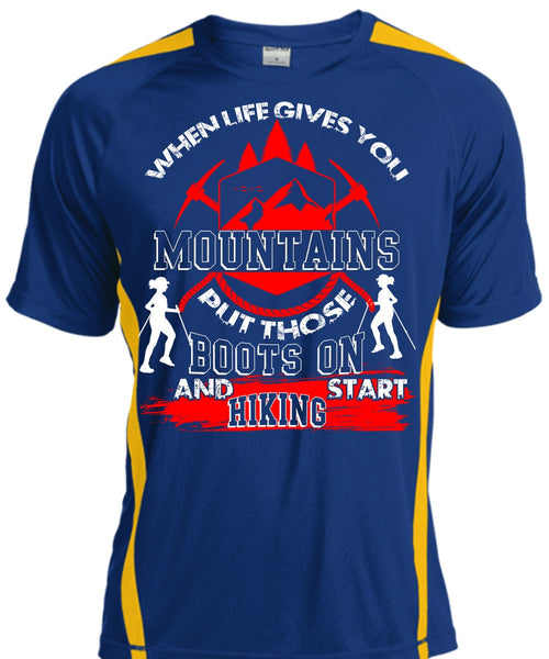 Start Hiking T Shirt, When Life Gives You Mountains T Shirt, Cool Shirt