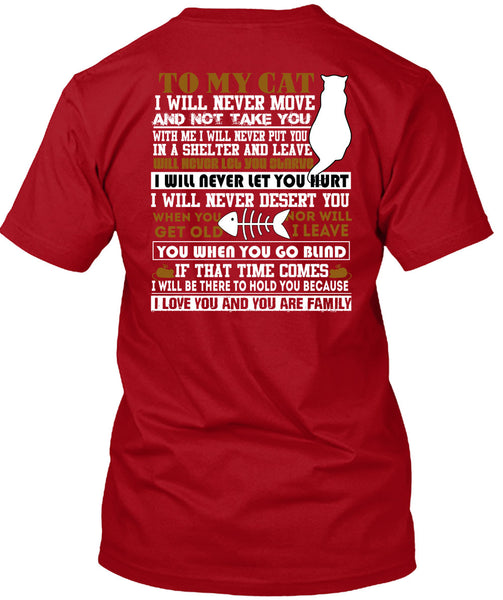 To My Cat T Shirt, I Love You T Shirt