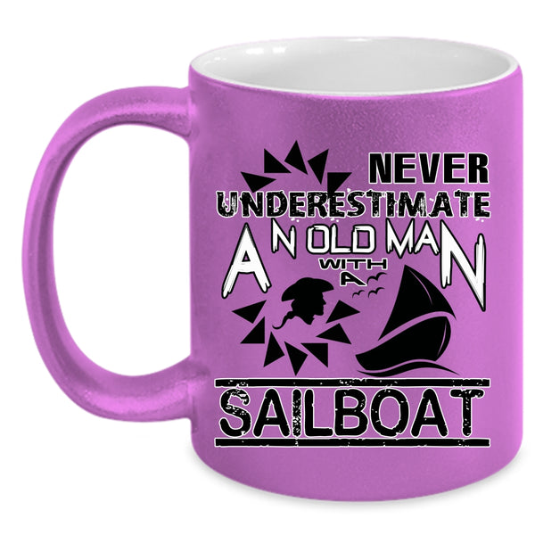 Funny Grandpas Coffee Mug, An Old Man With A Sailboat Accent Mug