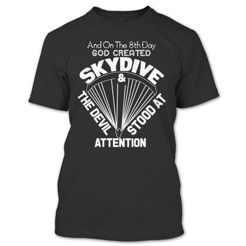 A black t-shirt with the shopify logo