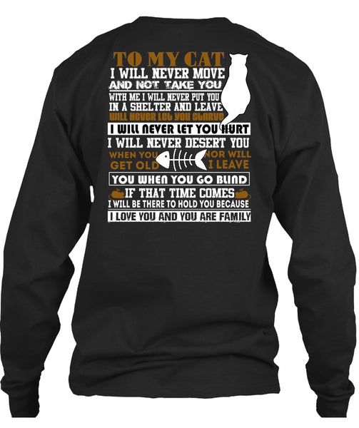 To My Cat T Shirt, I Love You T Shirt