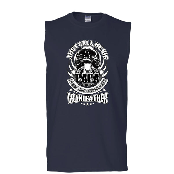 Just Call Me Big Papa T Shirt, To Be Called Grandfather T Shirt, Cool T Shirt (Men's Cotton Sleeveless)
