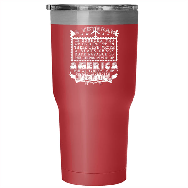 Cool Veteran Tumbler 30 oz Stainless Steel, Awesome Gift For Veteran Travel Mug