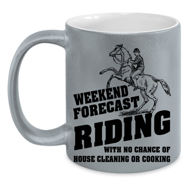 Outdoor Coffee Mug, Weekend Forecast Riding Accent Mug