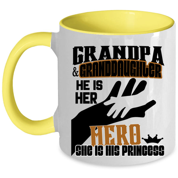 Best Grandpa Coffee Mug, Grandpa And Granddaughter Accent Mug