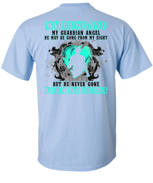 My Husband My Guardian Angel T Shirt, I Love Husband T Shirt