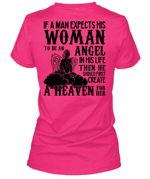 Woman To Be An Angel T Shirt, I Love Wife T Shirt
