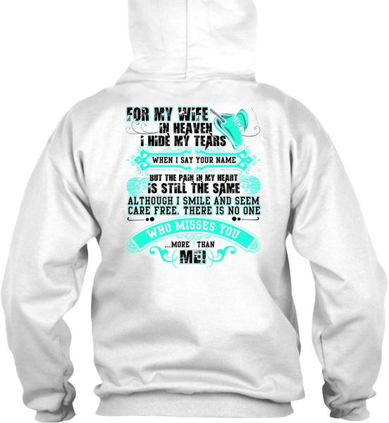 For My Wife In Heaven T Shirt, I Love Husband T Shirt