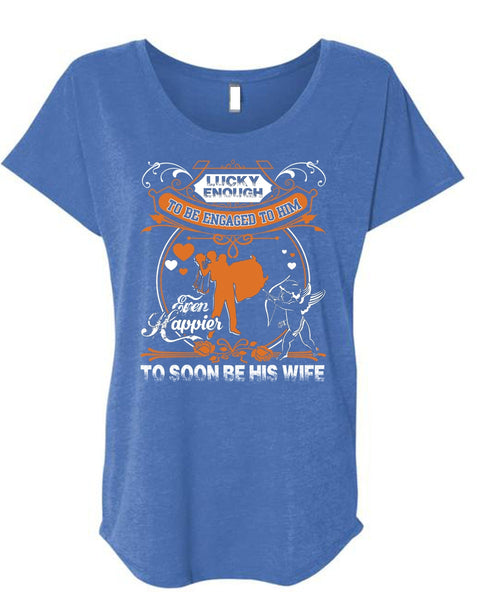 To Soon Be His Wife T Shirt, Being A Wife T Shirt, Cool Shirt (Ladies' Triblend Dolman Sleeve)