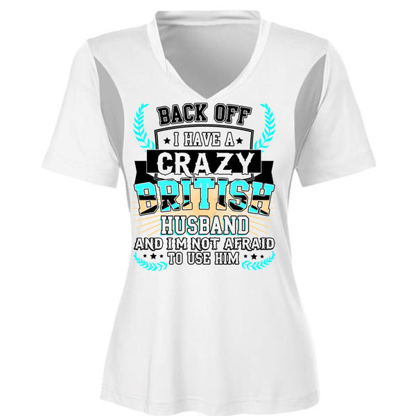 I Have A Crazy British Husband T Shirt, I Love Husband T Shirt, Awesome T-Shirts