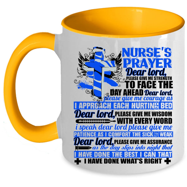 Best Gift For Nurses Coffee Mug, Nurse's Prayer Accent Mug