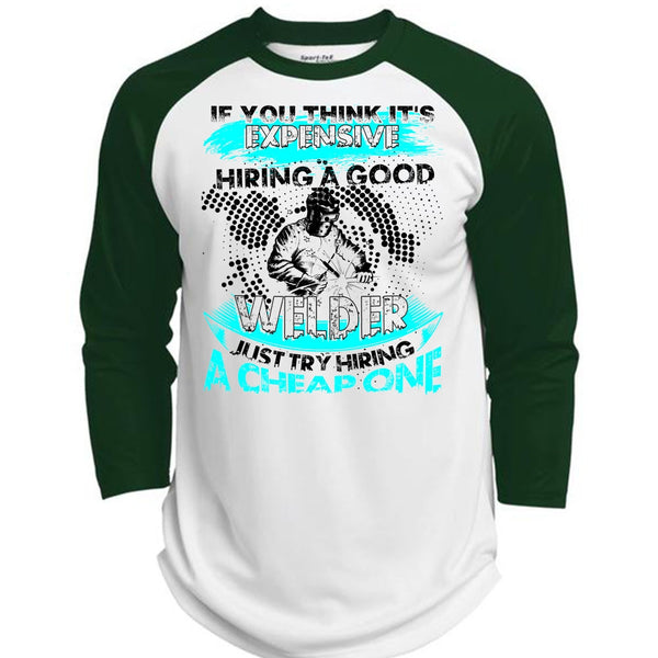 Hiring A Good Welder T Shirt, I Love Welding T Shirt, Awesome T-Shirts  (Polyester Game Baseball Jersey)