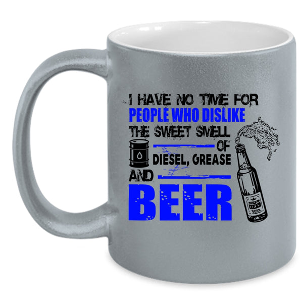 Funny Beer Drinker Coffee Mug, The Sweet Smell Of Beer Accent Mug