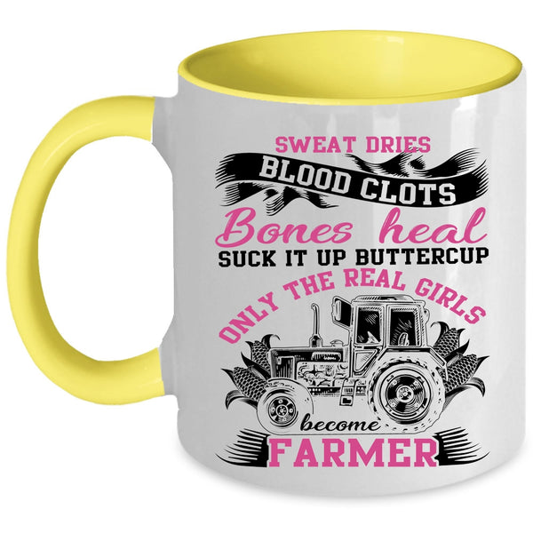 Cool Girls Coffee Mug, Only The Real Girls Become Farmer Accent Mug
