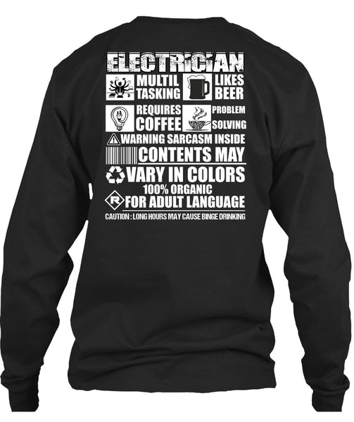 Electrician Multi-tasking T Shirt, Likes Beer T Shirt