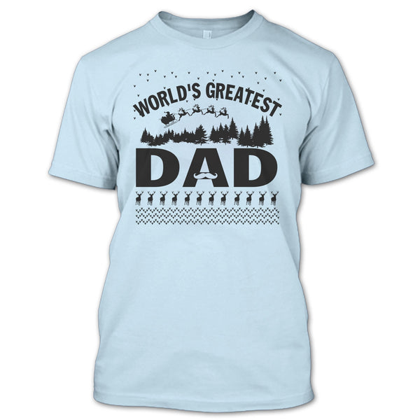 World's Greatest Dad T Shirt, Merry Christmas Gift T Shirt