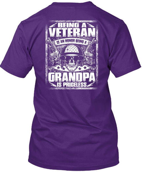 Being A Veteran T Shirt, Grandpa Is Priceless T Shirt