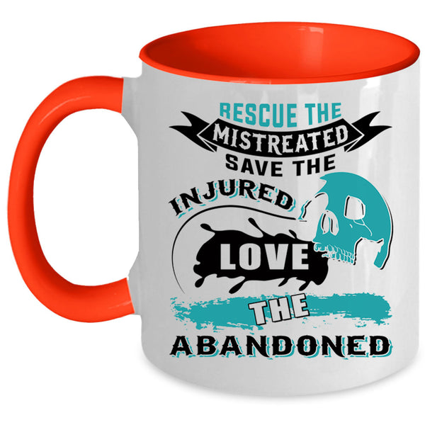 Cool Nurse Coffee Mug, Rescue The Mistreated Save The Injured Accent Mug