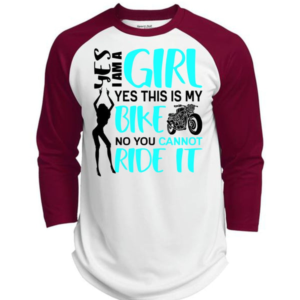 I Am A Girl T Shirt, You Can't Ride It T Shirt, Awesome T-Shirts  (Polyester Game Baseball Jersey)