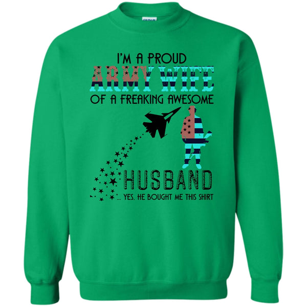 Coolest Army Wife T Shirt, I'm A Proud Army Wife Sweatshirt