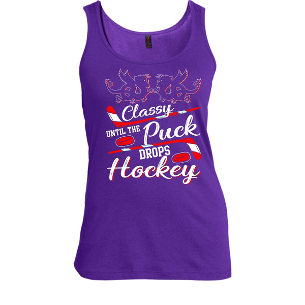Classy Until The Puck Drops Hockey T Shirt, Merry Christmas T Shirt, Cool T Shirt