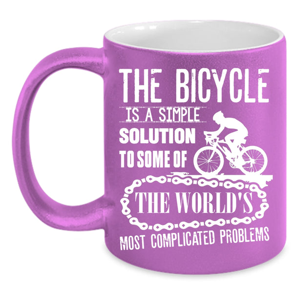 The Bicycle Is A simple Solution Coffee Mug, Outdoor Coffee Cup