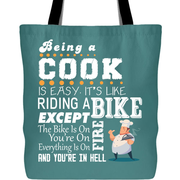 Being A Cook Is Easy Tote Bags , I'm A Chef Canvas Tote Bags