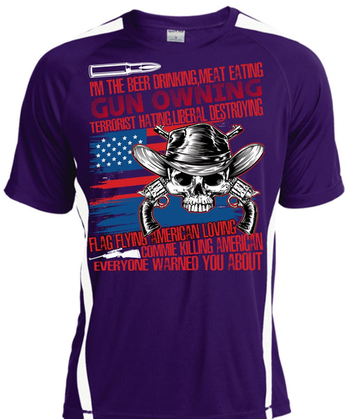 Meat Eating Gun Owning T Shirt, Flag Flying T Shirt, Cool Shirt