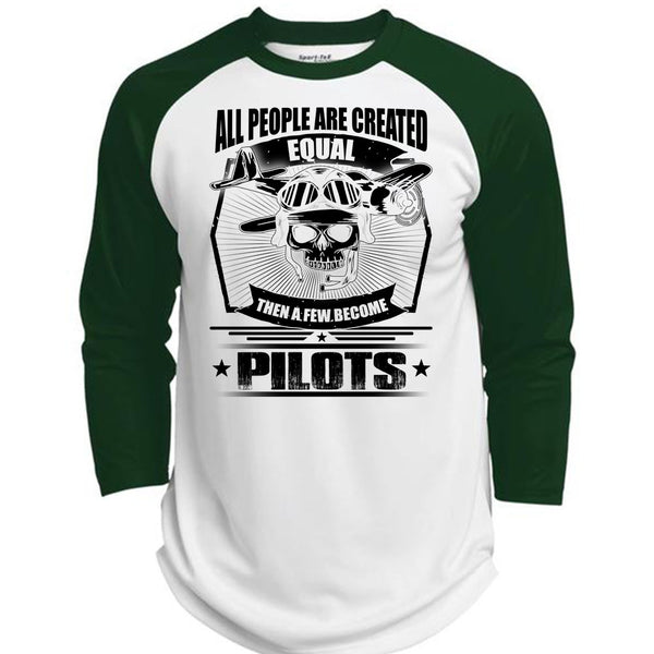 All People Are Created Equal T Shirt, I Love Pilot T Shirt, Awesome T-Shirts  (Polyester Game Baseball Jersey)