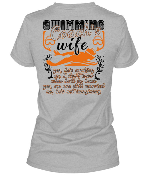 Swimming Coach's Wife T Shirt, I Love Swimming T Shirt