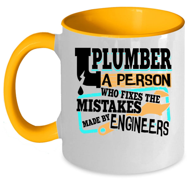 Made By Engineers Coffee Mug, Plumber Accent Mug