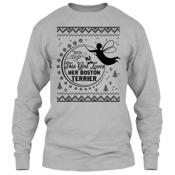 Merry Christmas T Shirt, Coolest Boston Terrier T Shirt
