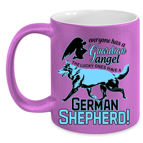 German Shepherd Coffee Mug, Everyone Has A Guardian Angel Accent Mug